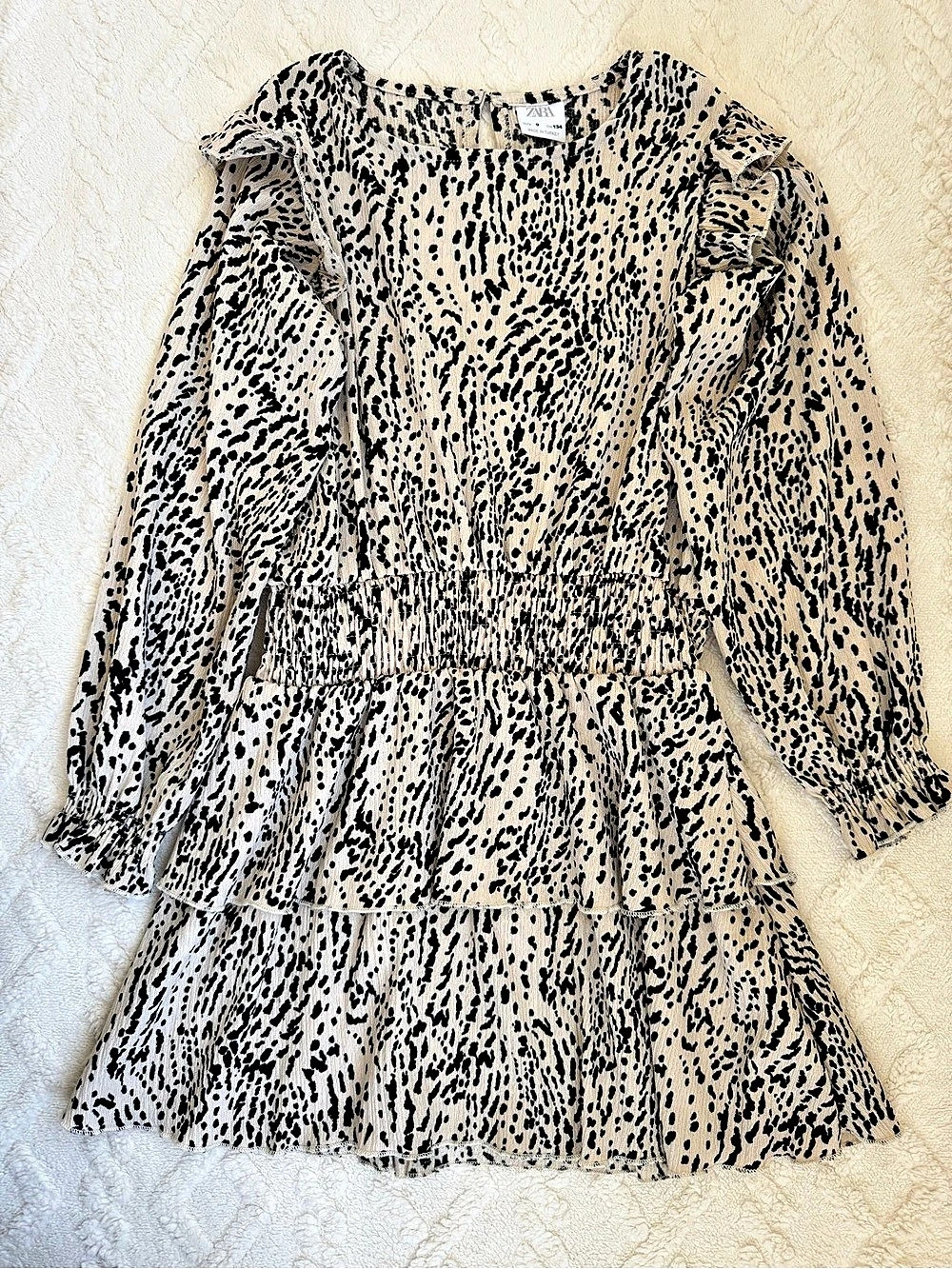 Zara Animal Print Mini Dress girl size 9